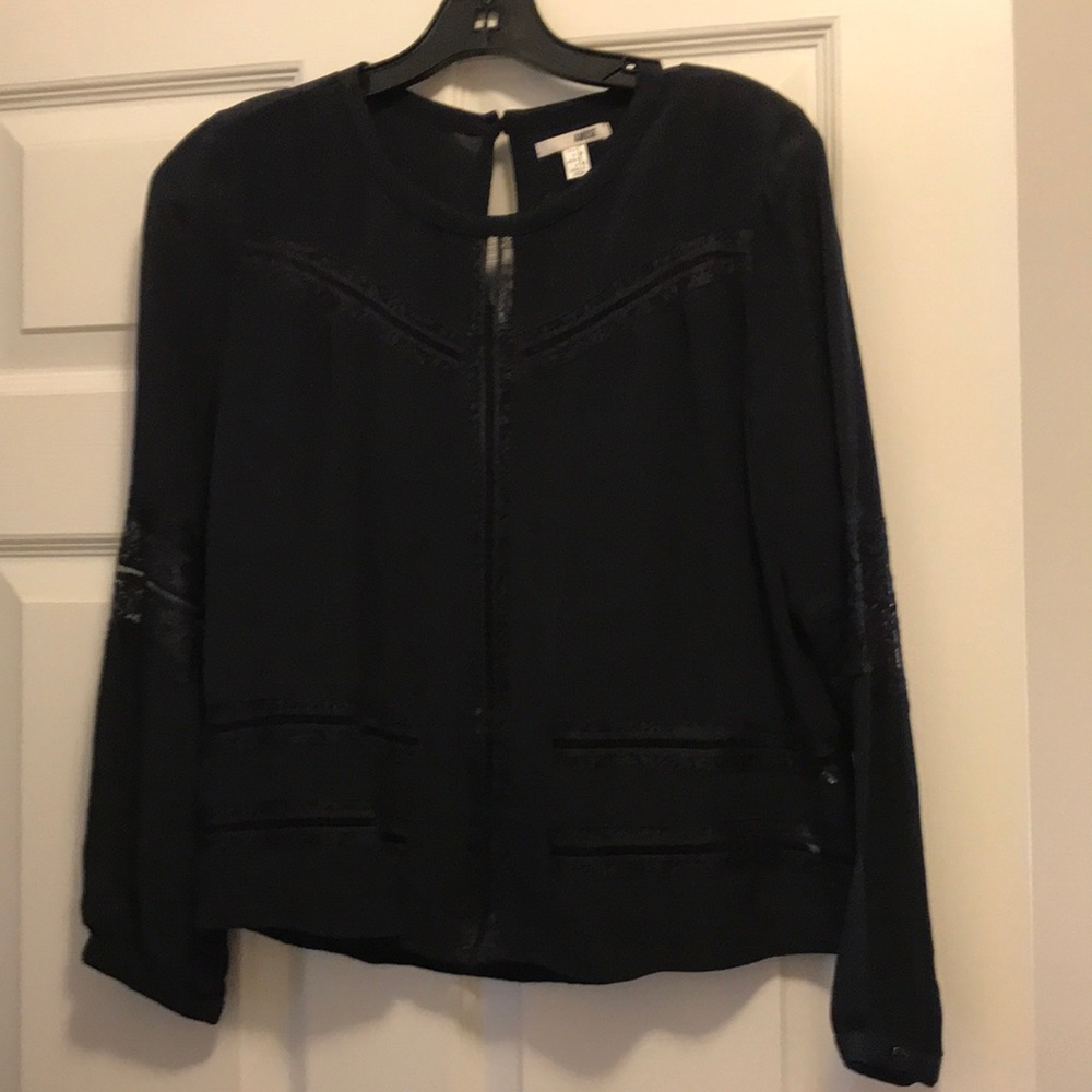 Black top long sleeves.